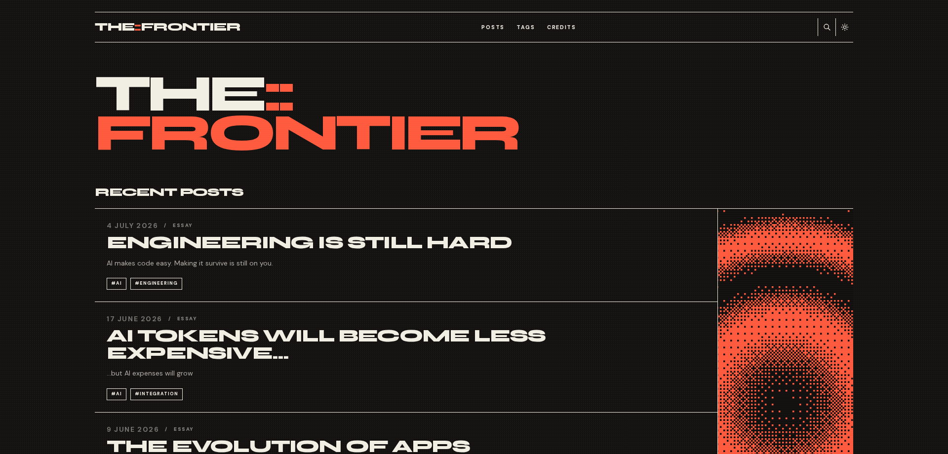 Afterimage homepage preview